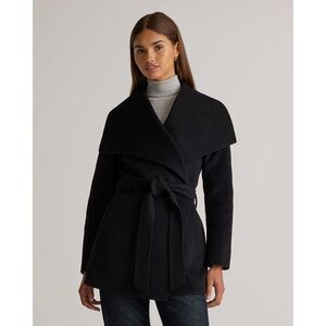 Quince Black Wrap Coat